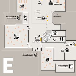 Übersichtsplan Zentralbibliothek Erdgeschoss