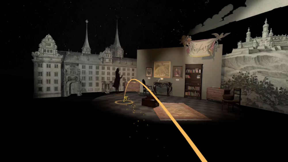 In Beringers Arbeitszimmer – Szene aus dem VR-Game „Beringers Figurensteine“
