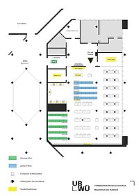 Übersichtsplan Teilbibliothek Biowissenschaften