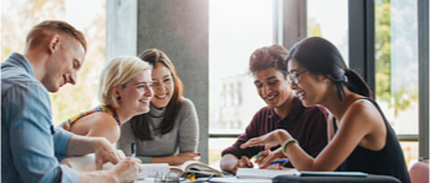 Studierende lernen in der Gruppe